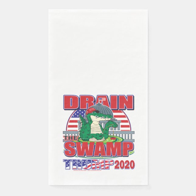 Trump 2020 zieht den Sumpf ab Serviette (Vorderseite)