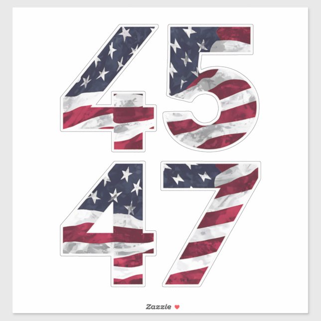 Trump 2024 45 47 Vintag USA Aufkleber (Blatt)