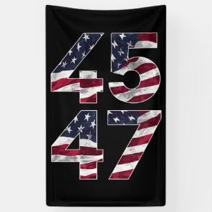 Trump 2024 45 47 Vintag USA Banner