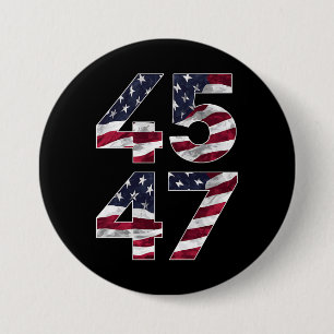 Trump 2024 45 47 Vintag USA Button