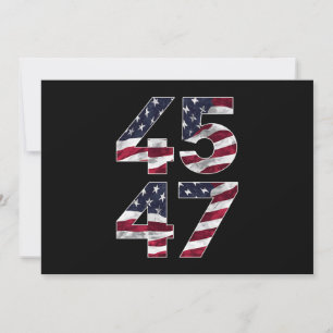 Trump 2024 45 47 Vintag USA Einladung