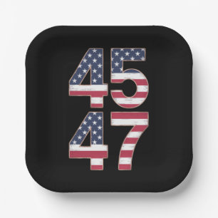 Trump 2024 45 47 Vintage Pappteller