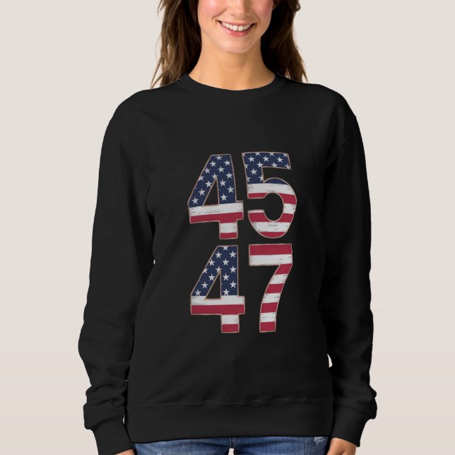 Trump 2024 45 47 Vintage Sweatshirt (Vorderseite)