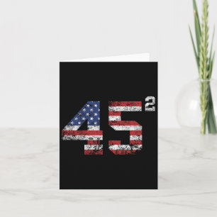 Trump 2024 45 Squared Second Term USA Vintag Karte