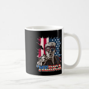 Trump 2024 4. Juli Patriotische amerikanische Flag Kaffeetasse