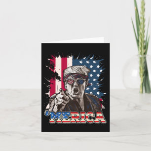 Trump 2024 4. Juli Patriotische amerikanische Flag Karte