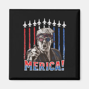 Trump 2024 4. Juli Patriotische amerikanische Flag Magnet
