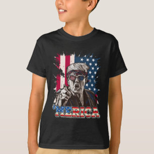 Trump 2024 4. Juli Patriotische amerikanische Flag T-Shirt