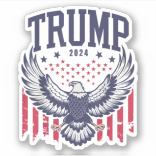 Trump 2024 America Bald Eagle Pro Trump Aufkleber
