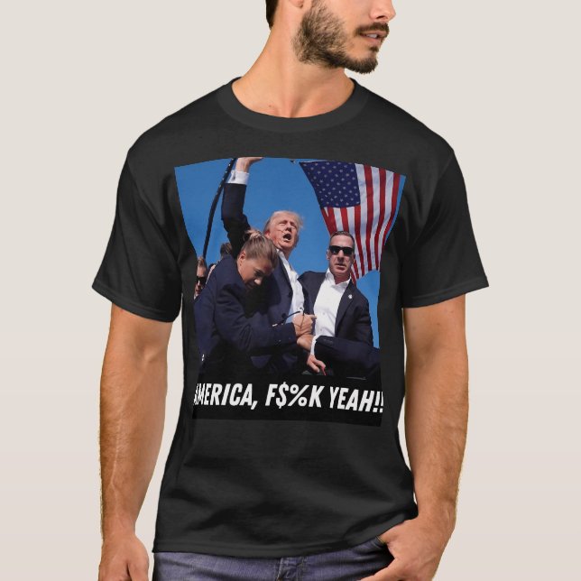 Trump 2024 America Fk Yeah T-Shirt (Vorderseite)