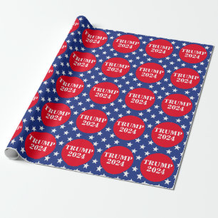 Trump 2024 American Flag Stars Design Geschenkpapier