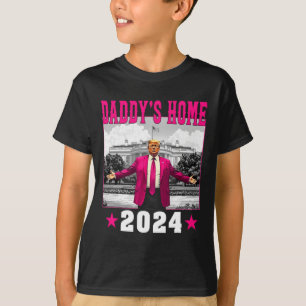 Trump 2024: Amerika Ck Daddys Zuhause Trump Pink T-Shirt