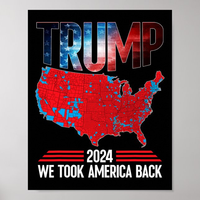 Trump 2024 - Amerika hat die Wahlergebnisse aus de Poster (Vorne)