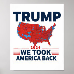 Trump 2024 - Amerika hat die Wahlergebnisse aus de Poster