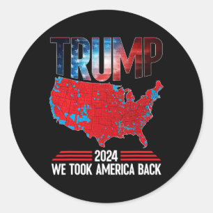 Trump 2024 - Amerika hat die Wahlergebnisse aus de Runder Aufkleber