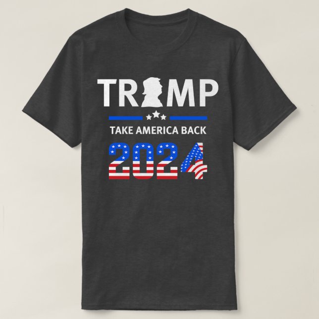 Trump 2024: Amerika zurück (12) T-Shirt (Design vorne)