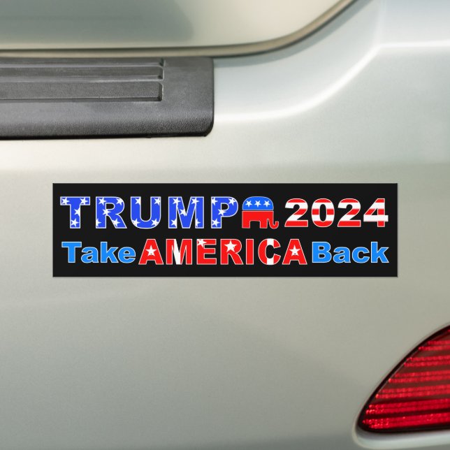 TRUMP 2024: AMERIKA zurück Autoaufkleber (Auf Auto)