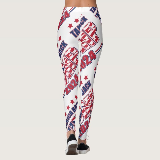 Trump 2024: Amerika zurück Leggings (Rückseite)