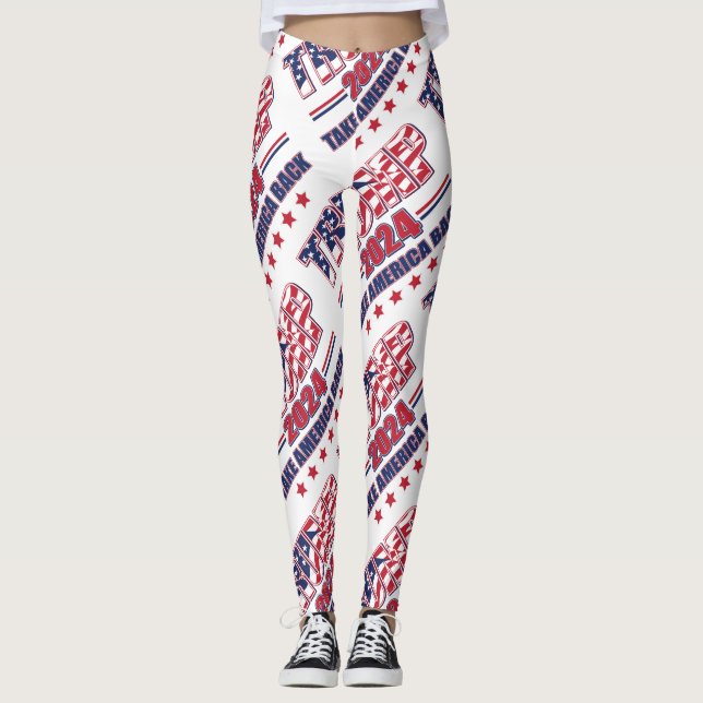 Trump 2024: Amerika zurück Leggings (Vorderseite)