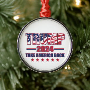 Trump 2024: Amerika zurück Ornament Aus Metall