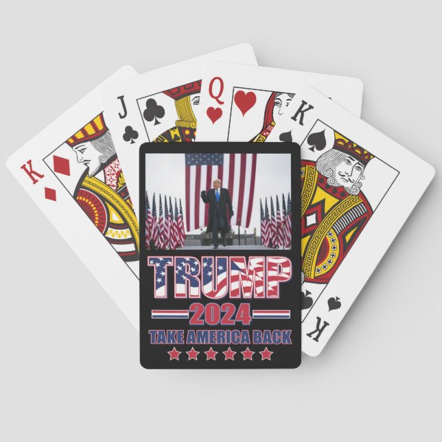 Trump 2024: Amerika zurück Spielkarten (Rückseite)