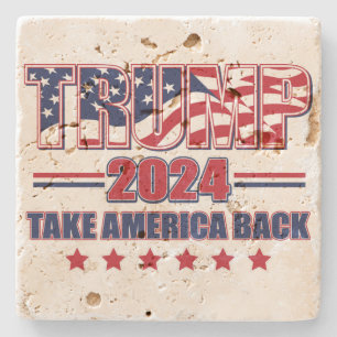 Trump 2024: Amerika zurück Steinuntersetzer