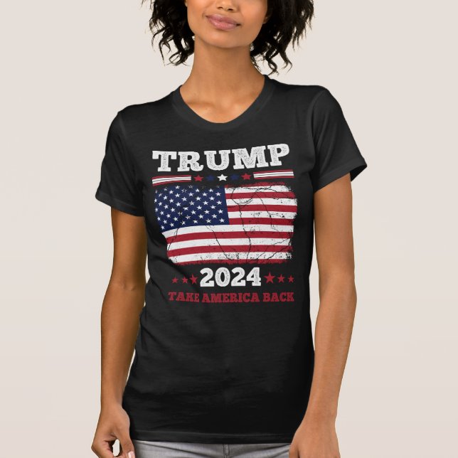 Trump 2024: Amerika zurück zum T - Shirt der Fraue (Vorderseite)