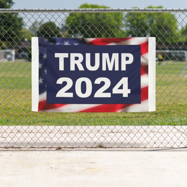 Trump 2024 Amerikanische Flagge Banner (Insitu)