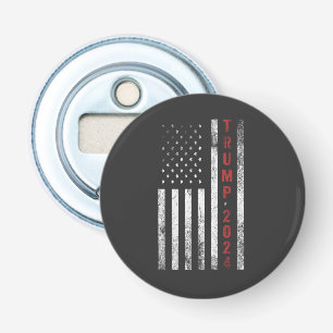Trump 2024 Amerikanische Flagge beängstigend Vinta Flaschenöffner