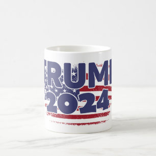 Trump 2024 - Amerikanische Flagge Kaffeetasse