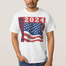 Trump 2024 Amerikanische Flagge T-Shirt