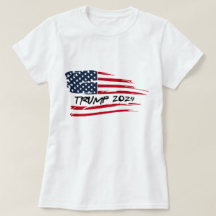 Trump 2024 Amerikanische Flagge T-Shirt