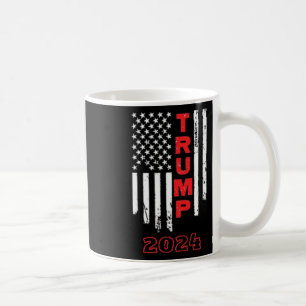 Trump 2024 Amerikanisches Flag Adult Short Sleeve  Kaffeetasse