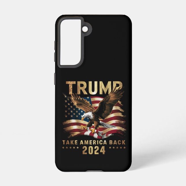 Trump 2024: Amerikas Fahne zurücknehmen Trump 2 Samsung Galaxy Hülle (Rückseite)