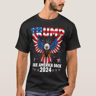 Trump 2024: Amerikas Fahne zurücknehmen Trump 2 T-Shirt