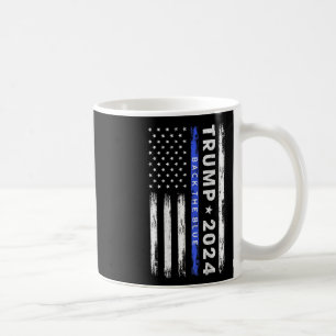 Trump 2024 Back The Blue Thin Blue Line American F Kaffeetasse