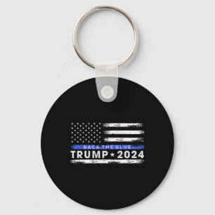 Trump 2024 Back The Blue Thin Blue Line American F Schlüsselanhänger