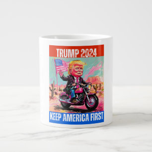 TRUMP 2024 BEHALTE AMERIKA ERSTE Jumbo-Tasse