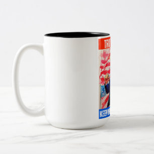 TRUMP 2024 BEHALTE AMERIKA ERSTE ZWEIFARBIGE TASSE