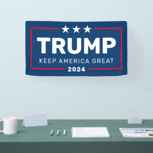 Trump 2024 Behielt Amerika groß - blau rot Banner