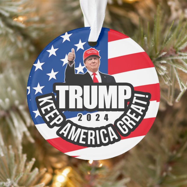 Trump 2024 Behielt Amerika groß Ornament (Baum)
