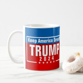 Trump 2024 Behielt Amerika mit großen Sternen Kaffeetasse