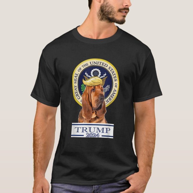 Trump 2024 Bloodhound T Shirt (Vorderseite)