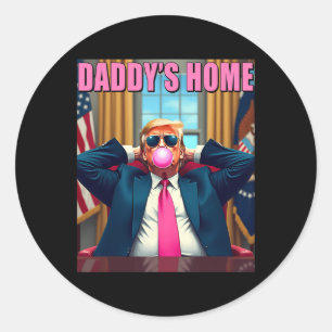 Trump 2024 bringt Amerika zurück zum Zuhause Pink Runder Aufkleber