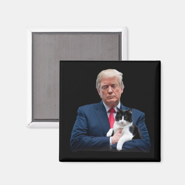 Trump 2024 Cat MAGA Funny Trump Cat Magnet (Vorderseite/Rückseite)