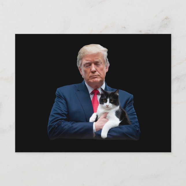 Trump 2024 Cat MAGA Funny Trump Cat Postkarte (Vorderseite)