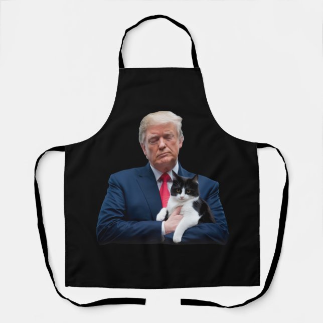 Trump 2024 Cat MAGA Funny Trump Cat Schürze (Vorderseite)