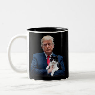 Trump 2024 Cat MAGA Funny Trump Cat Zweifarbige Tasse