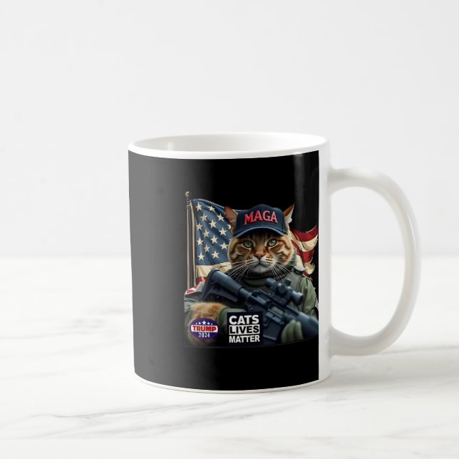 Trump 2024 Cats Lives-Problem Kaffeetasse (Rechts)