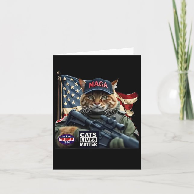 Trump 2024 Cats Lives-Problem Karte (Vorderseite)